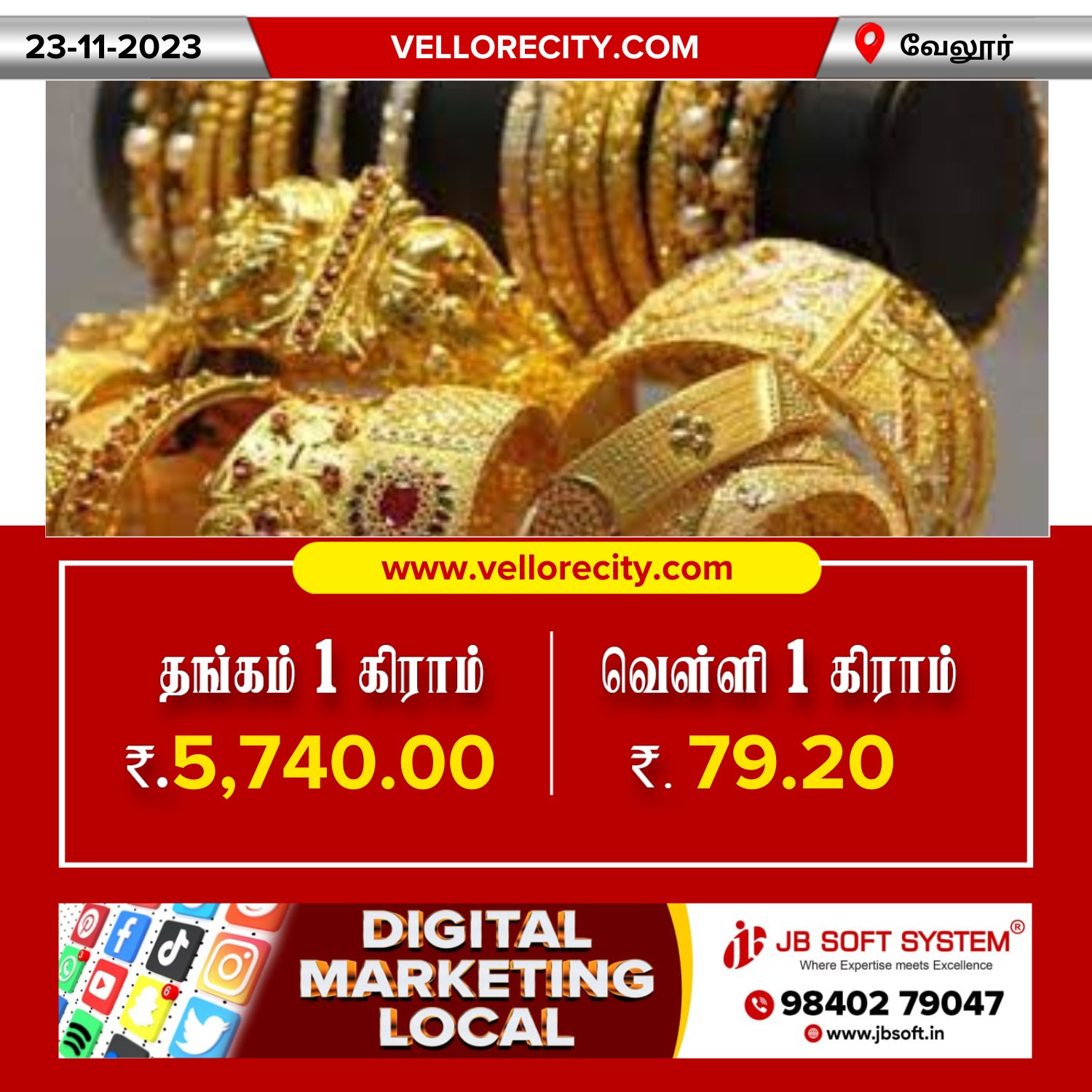 Gold Rate Increased Today Morning (23.11.2023)