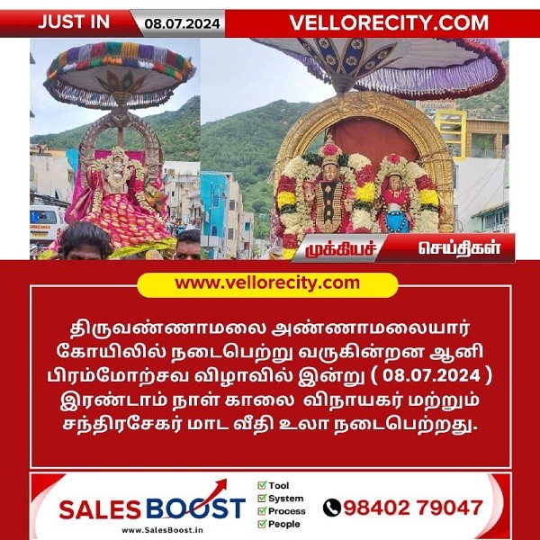 திருவண்ணாமலை அருள்மிகு அருணாசலேஸ்வரர் திருக்கோயில் ஆனி பிரம்மோற்சவம் – Day 2