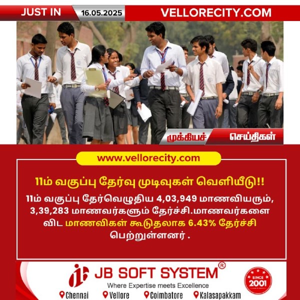 திருவண்ணாமலை மாவட்டம் 10ம் வகுப்பு பொதுத்தேர்வில் 21 வது இடம்!!