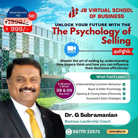 “The Psychology of Selling” – 2-Day Live Zoom Session Announced
