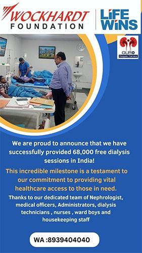 Wockhardt Foundation Delivers 68,000 Free Dialysis Sessions!