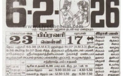 Auspicious (Nalla Neram) time today (Feb 6th)