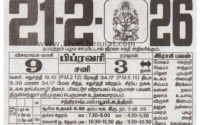 Auspicious (Nalla Neram) time today (Feb 21st)