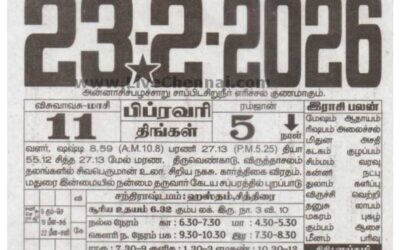 Auspicious (Nalla Neram) time today (Feb 23rd)