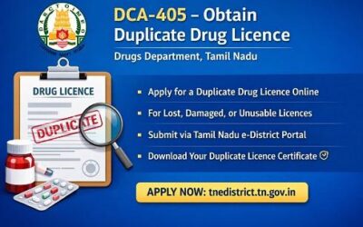 Apply for Duplicate Drug Licence in Tamil Nadu – DCA-405