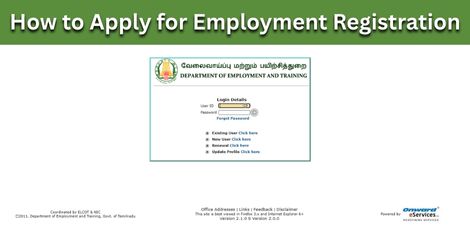 How to Apply for Employment Registration (EMP-503) in Tamil Nadu