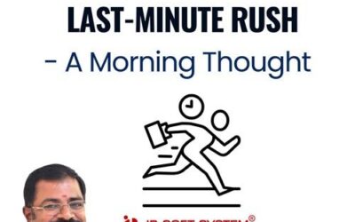 Genius is Not Last-Minute Rush – A Morning Thought
