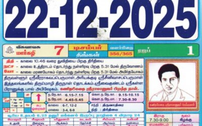 Auspicious (Nalla Neram) time today (Dec 22nd)