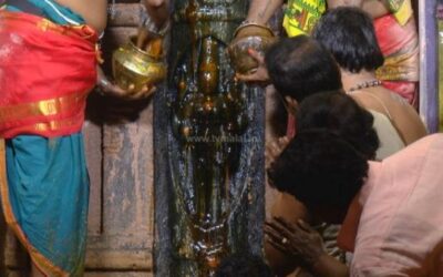 திருவண்ணாமலை அண்ணாமலையார் கோவிலில் லிங்கோத்பவருக்கு அபிஷேகம்!