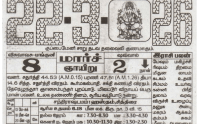 Auspicious (Nalla Neram) time today (Mar 22nd)