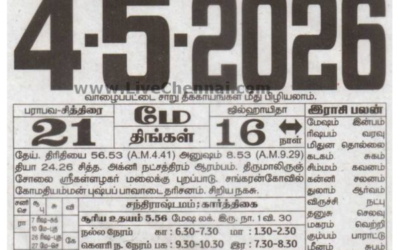 Auspicious (Nalla Neram) time today (May 04th)