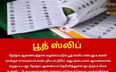 பூத் ஸ்லிப் மட்டும் போதாது – அடையாள ஆவணம் கட்டாயம்!