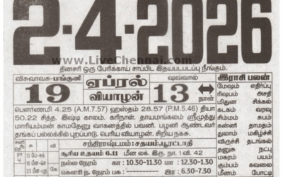 Auspicious (Nalla Neram) time today (April 2nd)