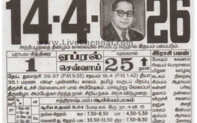 Auspicious (Nalla Neram) time today (April 14th)