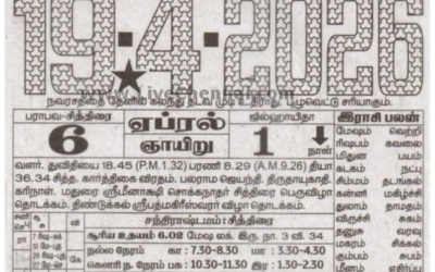 Auspicious (Nalla Neram) time today (April 19th)