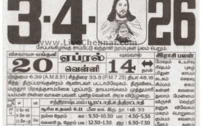 Auspicious (Nalla Neram) time today (Apr 3rd)