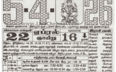 Auspicious (Nalla Neram) time today (April 5th)