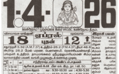 Auspicious (Nalla Neram) time today (April 1st)