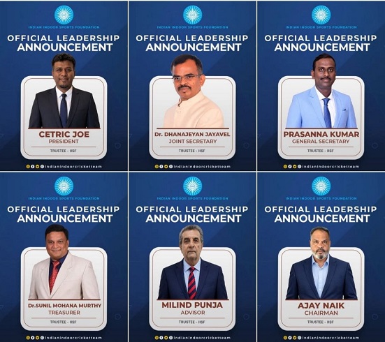 Indian Indoor Sports Foundation Announces New Leadership Team to Strengthen Indoor Sports Across India