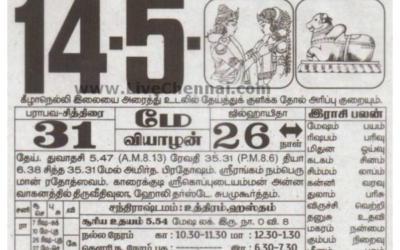 Auspicious (Nalla Neram) time today (May 14th)