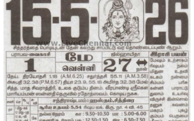 Auspicious (Nalla Neram) time today (May 15th)