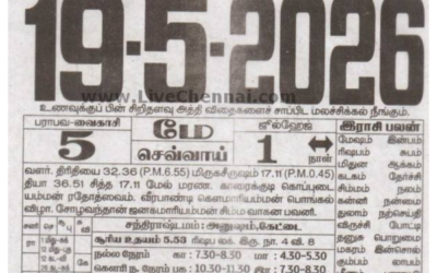 Auspicious (Nalla Neram) time today (May 19th)