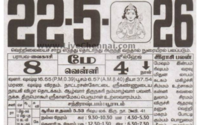 Auspicious (Nalla Neram) time today (May 22nd)
