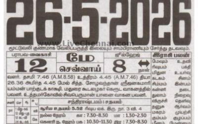 Auspicious (Nalla Neram) time today (May 26th)