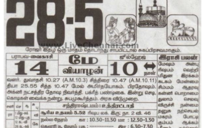 Auspicious (Nalla Neram) time today (May 28th)