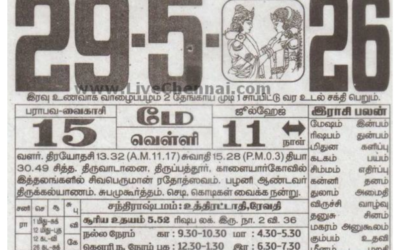 Auspicious (Nalla Neram) time today (May 29th)