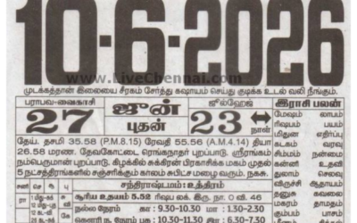 Auspicious (Nalla Neram) time today (June 10th)