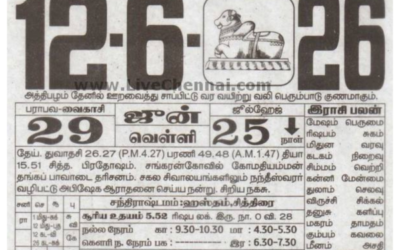 Auspicious (Nalla Neram) time today (June 12th)