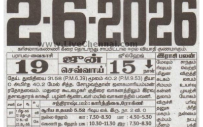 Auspicious (Nalla Neram) time today (June 02nd)