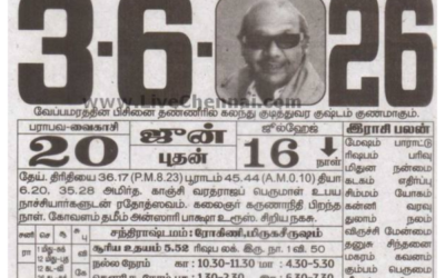 Auspicious (Nalla Neram) time today (June 03rd)
