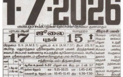 Auspicious (Nalla Neram) time today (July 01st)