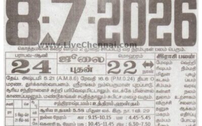 Auspicious (Nalla Neram) time today (July 08th)