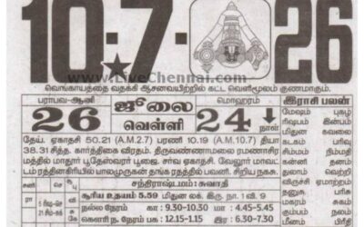 Auspicious (Nalla Neram) time today (July 10th)