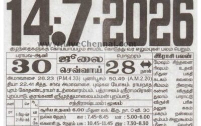 Auspicious (Nalla Neram) time today (June 14th)