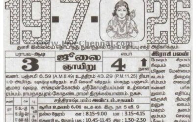 Auspicious (Nalla Neram) time today (June 19th)