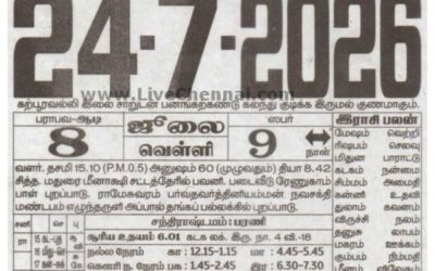 Auspicious (Nalla Neram) time today (July 24th)