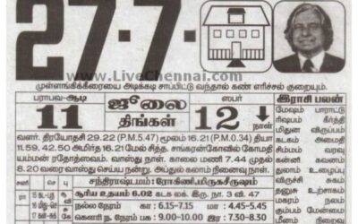 Auspicious (Nalla Neram) time today (July 27th)