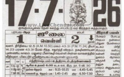Auspicious (Nalla Neram) time today (June 17th)