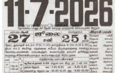 Auspicious (Nalla Neram) time today (July 11th)