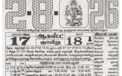 Auspicious (Nalla Neram) time today (Aug 02nd)