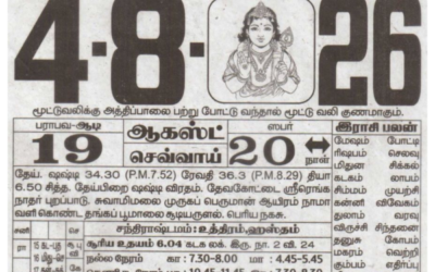 Auspicious (Nalla Neram) time today (Aug 04th)